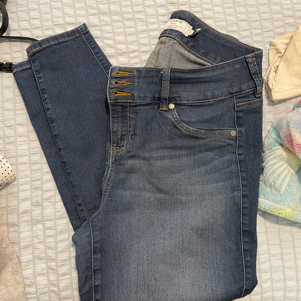 Torrid Dark Blue Denim Jeans 14s